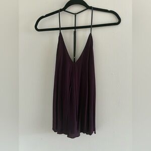 Alice + Olivia Lamb Leather Accent Top